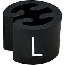 50 Size Tabs Mini Diameter 13 mm for Clothes Hangers Black Print White Choice of Prints (L)