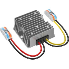 24V į 12V keitiklis, 24V į 12 V įtampos keitiklis 30A 360W su greitos jungties kabelio jungtimi, 24V į 12V įtampos keitiklis golfo vežimėliui, lengvajam sunkvežimiui, DC15-40V įėjimas