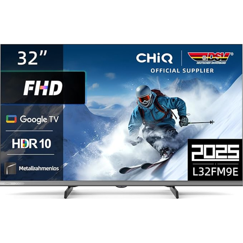 CHIQ L32FM9E 32 colių televizorius FHD Smart TV, HDR10 ir HLG, 