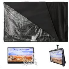 Outdoor TV Cover with Clear Front COOSOO TV Cover Waterproof Universal Protection for LCD LED Plasma TVs with Remote Control Pocket Suitable for 22-24 Inch TVs