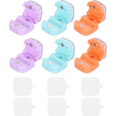 sourcing map Magnetiniai kabelių segtukai, savadarbiai kabelių valdymo segtukai, kabelių tvarkytuvai, kompiuteriams, naktipuodžiams, Lila, Blau, Orange, 6 Stück