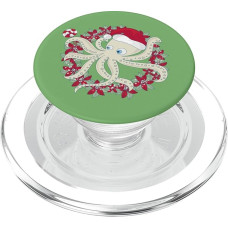 Ozean Weihnachten Oktopus Weihnachtsmann Kranz Weihnachtsstern Ozean Meer PopSockets PopGrip für MagSafe