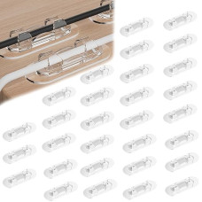 30 x Kabel-Clips, klebrige Drahthaken, Klebe-Management-Halter für Organizer, Wand, Schreibtisch, Zuhause und Büro