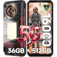 OUKITEL WP56 5G Outdoor Smartphone - 36GB + 512GB/2TB 16000mAh 108MP Android 15 Outdoor Mobile Phone 128DB Speaker 6.8 Inch FHD+ 120Hz Construction Site Mobile Phone 1000LM Camping Light, IP68