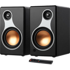 AIYIMA S500 Shelf Speaker 100W Bluetooth 5.0 HiFi Active Speaker with SUB Output, Coaxial/Optical/RCA Input, for Home Audio Computer TV Game