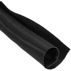 19,1 cm ID-Split-Loom-Schlauch, 5,9 m, Polyester-Kabelschutz, Kabelhülse für USB-Kabel, Netzkabel, Schwarz