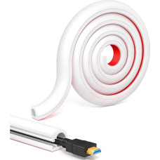 Weißer Silikon-Kabelk, ein Kabelk für elektrische Kabel, seitliche Öffnung, Drahtabdeckungen für Kabel, flexible selbstklebende Kabelabdeckungen für Wand, TV, Kabelversteck, 2 m