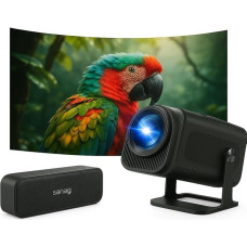 2025 - Projektorius 4K WiFi Bluetooth HY320 su garso juosta Nešiojamasis projektorius 1080P Full HD palaikymas 4K projektorius Suderinamas su USB/HDMI, 