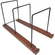 Btstil Vinyl-Schallplatten-Aufbewahrungshalter, Display für bis zu 50 LP-Alben, DVDs, CDs, Massivholz, Vinyl-Halter, LP-Aufbewahrungsbox, Regal, Schallplatten-Trennwände, Ständer für moderne