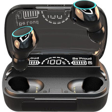 Wireless Headphones, Wireless Earbuds with Microphone, Bluetooth 5.1, Touch Control, Noise Reduction, IPX7 Waterproof Headphones, HiFi Stereo, Deep Bass, In-Ear Headset with LED Display for