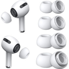 Just Accessories Ersatz-Ohrstöpsel für Airpods Pro und Airpods Pro 2. Generation mit Geräuschreduzierungslöchern, Silikon-Ohrstöpsel für Airpods Pro XS/S/M/L, Schwarz, Weiß (Weiß, 3 Paar, klein)