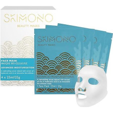 SKIMONO Advanced Moisturisation+ Organic Cellulose Beauty Face Mask (4 vnt.)