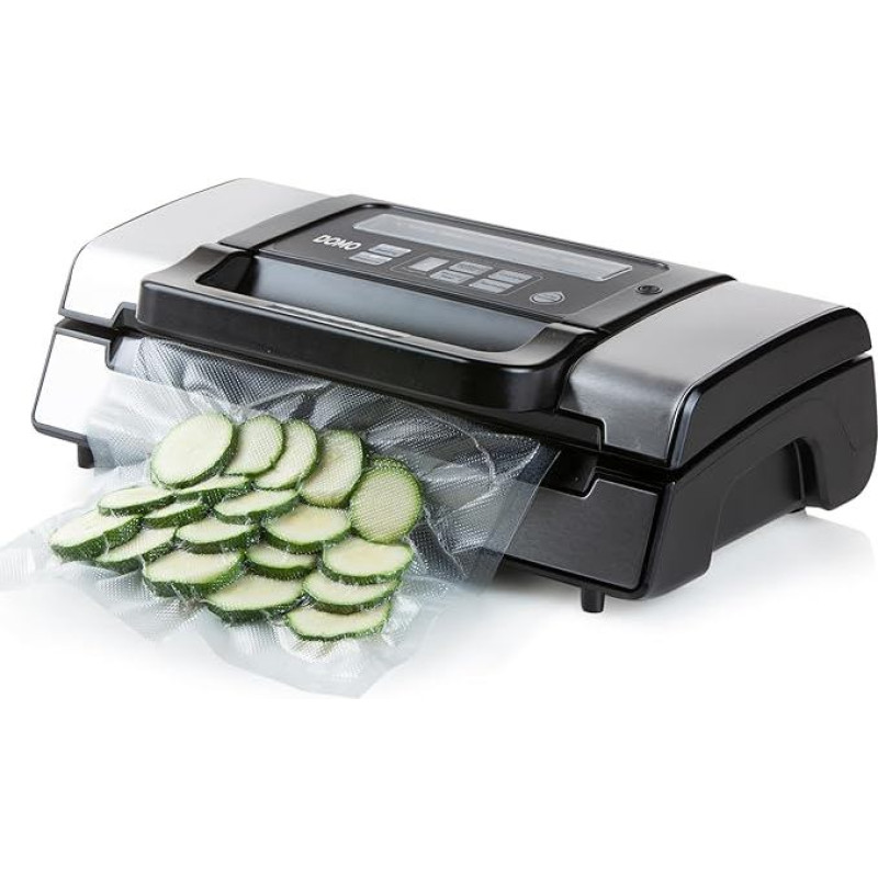 DOMO DO331L vakuuminis sandarintuvas su 1 folijos ritinėliu - visiškai automatinis vakuuminis sandarintuvas su marinavimo funkcija - idealiai tinka 