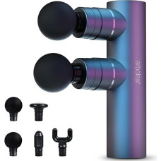 arboleaf masažo pistoletas Galingas masažo pistoletas: Masažuoklis: raumenų masažuoklis su 5 lygiais ir 5 keičiamomis masažo galvutėmis, iki 3200 apsukų per minutę, skirtas dvigubam atsipalaidavimui, USB C