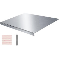 MOOTACO Professional Stainless Steel Chopping Board, 80 x 50 cm, Chopping Board for Kneading, Kitchen Worktop, Stainless Steel Board, Kitchen Worktop for Meat, Fruit, Vegetables, Bread and Baking (80