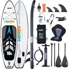 Zupapa 10’6 Inflatable Stand Up Paddle Board,Paddleoarding for Adults,Complete SUP Set Paddle Boards for Adults | with Single/Double Paddle|Kayak Seat, Backpack and More Accessories