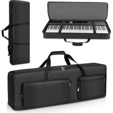 SUNDOY klavišinių instrumentų krepšys - krepšys, pagamintas iš 600D tvirto Oksfordo audinio, su 10 mm putplasčio paminkštinimu, puikiai tinka klavišiniams instrumentams, muzikos priedams ir kt., juodas, modernus