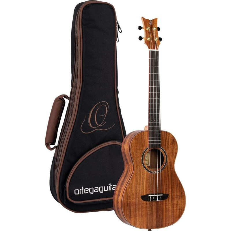 Ortega Guitars Baritoninė akustinė ukulelė - Timber Series - su krepšiu - Akacija, natūrali (RUACA-BA)