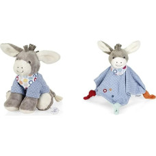 Sterntaler Emmi 6022000 & 3212000 M Emmi muzikinė dėžutė Minkštas žaislas asiliukas Keičiamas muzikinis mechanizmas L dydis Šviesiai mėlyna/pilka