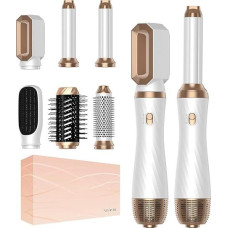 Airstyler 6-in-1 Hair Styler Set with 1000 W Round Brush Hairdryer, Warm Air Brush, Thermal Brush, Curly All In One Hair Styler, Hair Dryer Brush for Straightening, Drying, Volume, Curling, for All