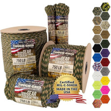 TOUGH-GRID Paracord - 100% nailono karinės specifikacijos IV tipo - kariuomenei, amatams, hamakams, ekstremalioms situacijoms