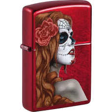 Zippo Unisex mirusiųjų dienos mergaitės žiebtuvėlis Candy Apple Red Regular