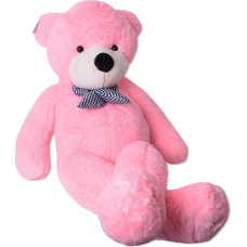 TE-Trend XXL Plush Teddy Bear 150 cm - Pink Giant Cuddly Bear with Bow - Fluffy Stuffed Toy for Children and Adults - Cuddly Toy Washable & EN71 Certified - German Dealer