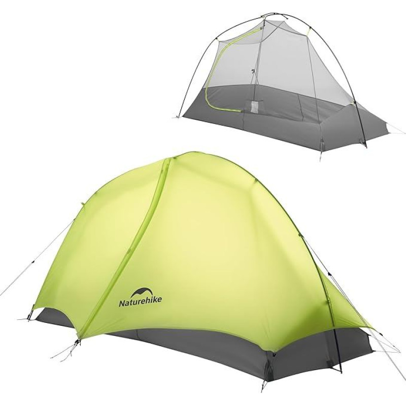 Naturehike Star Trails EXT Wanderzelt Ultraleichtes 1 Person Campingzelt, Wasserdichtes Outdoor Zelt für Abenteuer, Kompaktes Design mit Autotauglichkeit