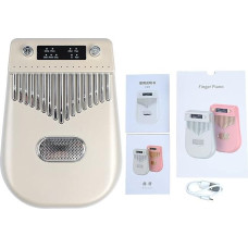Kalimba 17 klavišų elektroninė Kalimba Thumb Piano, Smart Finger Piano muzikos instrumentas su natomis vaikams, suaugusiems, pradedantiesiems (auksinis)
