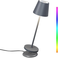 Table Lamp Wireless Dimmable Touch Control Table Lamp Wireless with Warm White 8 Colours RGB LED Table Lamp Battery Waterproof IP54 for Home and Garden, Dining Table, Bedroom, Study, Balcony, Hotel
