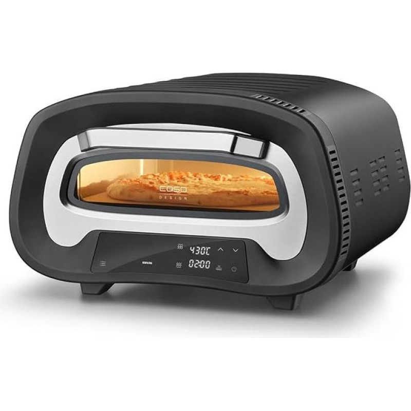 CASO PizzaChef 430° picų kepimo krosnelė, 80-430 °C, 8 automatinės programos, 
