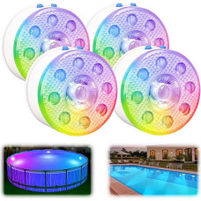 idyl light Pool Lighting Underwater, Rechargeable Underwater Light LED with Remote Control, Waterproof Pool Lights, Pond Lighting for Pool, Bathtub, Aquarium, Fountain, Party Decoration, Pack of 4