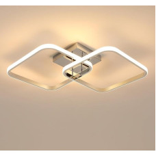 Mckalen LED Ceiling Light, 42 W, 4725 lm, Modern Square Ceiling Light, 64 cm, LED Ceiling Light, 3000 K Warm White, Aluminium Lamp, Ceiling Lighting for Living Room, Bedroom, Kitchen, Hallway