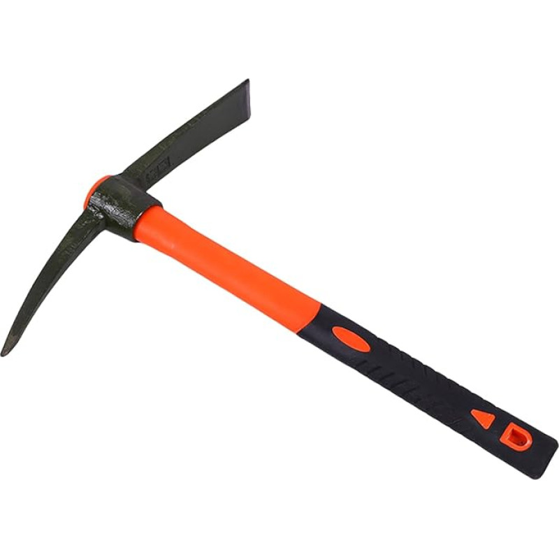 Sodo kirtiklis, mottock, stiklo pluošto rankena, skirta žemės laužymui, sodinimui, stovyklavimui, kraštovaizdžio formavimui, namams, kasimui, takų priežiūrai