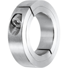 sourcing map Schaftmanschette 45 mm Bohrung Single Split 304 Edelstahl Klemmwellenmanschetten für industrielle Automatisierung Förderbandsysteme