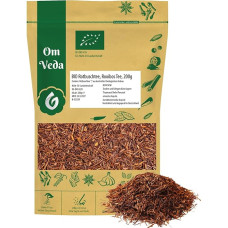 Ekologiška Rooibos arbata | Aukščiausios kokybės raudonųjų krūmų arbata | Švelnaus saldaus aromato | Idealiai tinka karštiems ir šaltiems gėrimams | OmVeda (200g)