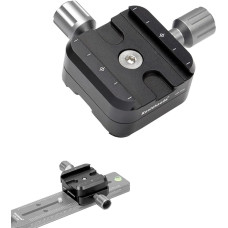 koolehaoda QR-50B Quick Release Plate Clamp Double Clamp Adapter Compatible with Arca Swiss Plate RRS Rail Plate Nodal Slide Subtend