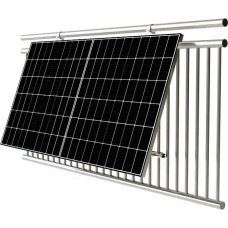 MAPLES fotovoltinių elementų rinkinys Balkono laikikliai, skirti visiems saulės kolektoriams Aliuminio lydinio saulės kolektorių turėklai Balkono kampas reguliuojamas 0° arba 15-30° Lengvas montavimas