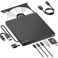 Išorinis CD DVD diskas Išorinis USB 3.0 C tipo išorinis CD diskas nešiojamajam kompiuteriui 