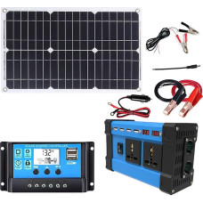 6000-W-Off-Grid-Solarpanel-Kit mit wasserdichtem 18-W-Panel und 30-A-Controller for Wohnmobile und den Außenbereich(110V)