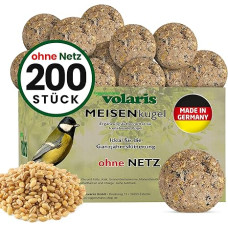 Eggersmann volaris Fat Balls without Net, Pack of 200, 18 kg Fat Ball, Grain Ball for Wild Birds, Nutrient-Rich All-Year Food for All Bird Species, Bird Dumplings