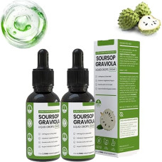 Naturesours 100% Pure Organic Soursop Extract, Naturesours Soursop Drops, Naturesours Organic Soursop Extract, Soursop Multivitamin Drops, Sugar/Gluten Free, Natural Flavour (2 Pieces)