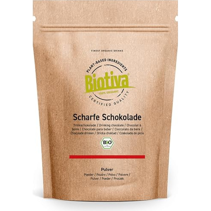 Karštas šokoladas geriamasis šokoladas 250 g - be pridėtinio cukraus - saldintas ksilitoliu - 2% aitriųjų paprikų - pagaminta ir kontroliuojama Vokietijoje Biotiva