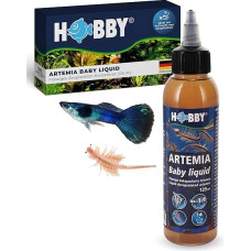 Hobby Aquaristik Artemia Baby Liquid I 125 ml I Skystas zooplanktono koncentratas, idealiai tinkantis žuvų jaunikliams auginti I Maisto šaltinis akvariumo žuvims I skirtas gėlųjų ir sūriųjų vandenų akvariumams
