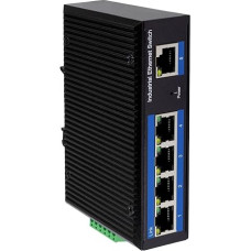 LogiLink NS202 Industrial Gigabit Ethernet Switch, 5-Port 10/100/1000 Mbps