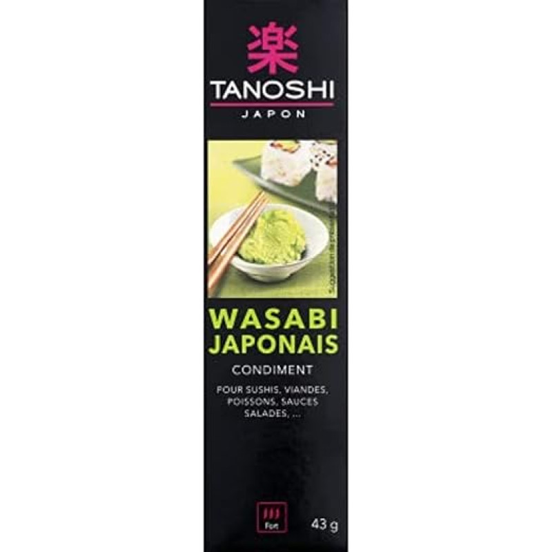 Tanoshi japoniškas Wasabi prieskonis suši mėsos žuvies padažams salotoms - 43g mėgintuvėlis