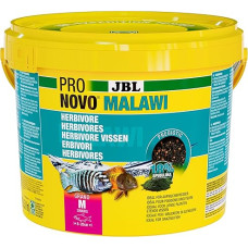 JBL Pronovo Malawi Grano, pagrindinis maistas visiems 8-20 cm ilgio ciklidams, žuvų maistas granulės, M dydis, 5500 ml