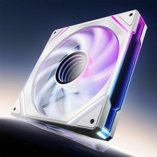 AsiaHorse RGB PC Fan 140 mm Case Fan [HDB] 89.77 CFM/1800 RPM/3.24 MMH2O 5V3PIN ARGB and 12V4PIN PWM Fan, 50,000 Hours Life AMICIMega-A14-White