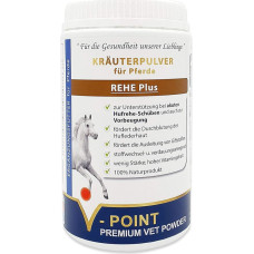 V-POINT REHE Plus for Acute Hoof Flurts for Prevention Promotes Blood Circulation of the Hoof Skin - Rosehip Powder Milk Thistle Spirulina (450 g)