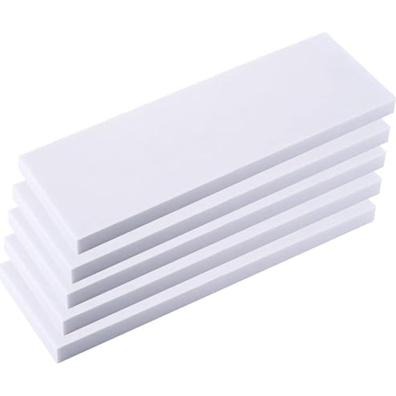 Hochdichte Schaumstoffplatte for Heimwerkerarbeiten - 10 cm x 30 cm große rechteckige Blöcke for Schnitzen und Modellieren(White, Thickness 2cm 5pcs)